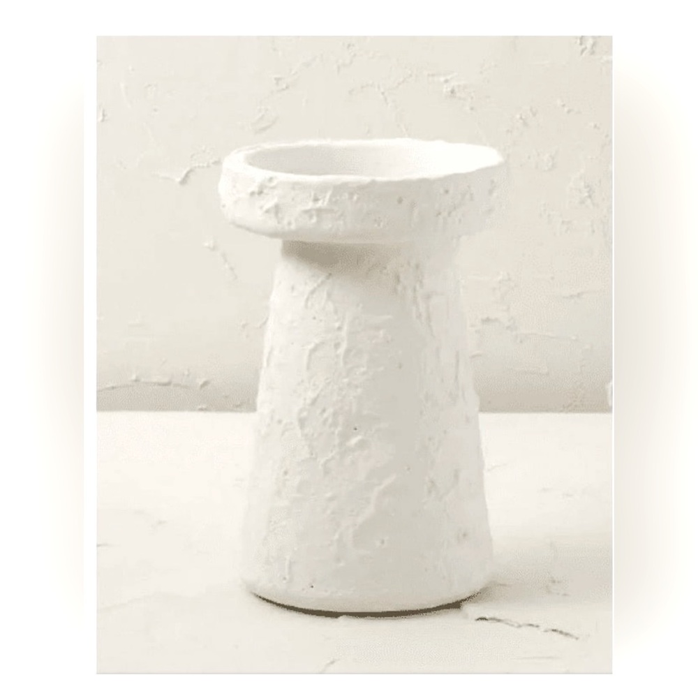 8 x 5" Terracotta Candle Holder Chalk White - Opalhouse designed Jungalow